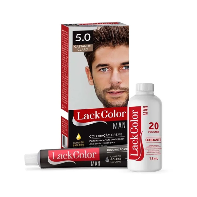 Coloração Creme Lack Color Man 5.0 Castanho Claro