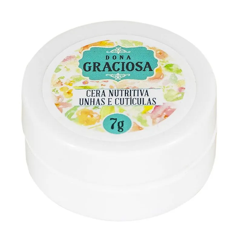 Cera Nutritiva Para Unhas E Cutículas Dona Graciosa 7g