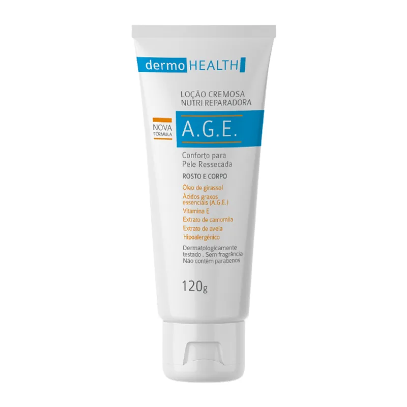Loção Cremosa Nutri Reparadora Dermo Health A.G.E. Rosto e Corpo 120g