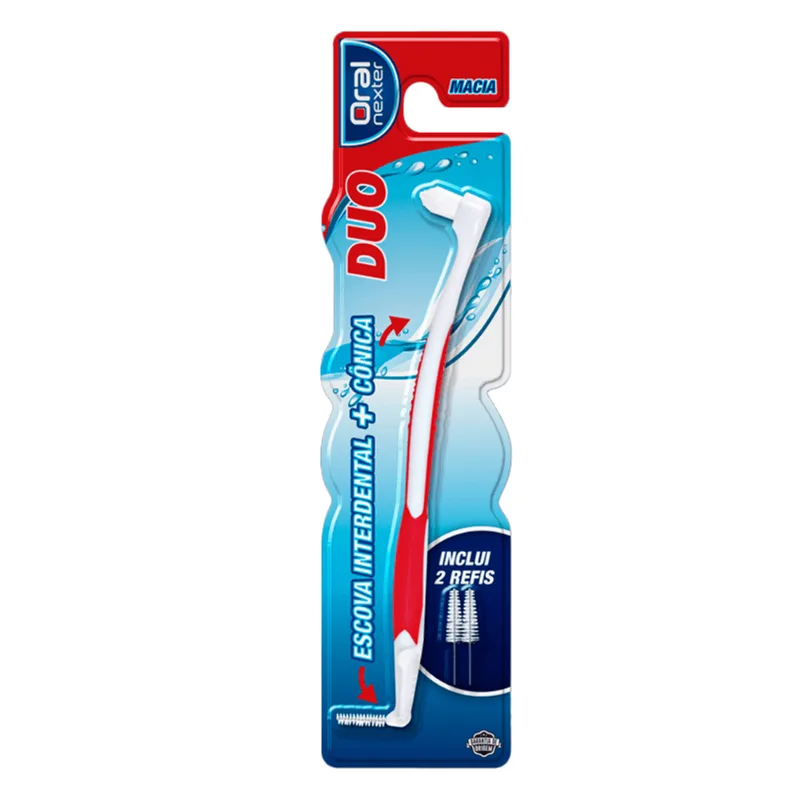 Escova Interdental + Cônica Oral Nexter Duo Macia 1 Unidade + 2 Refil