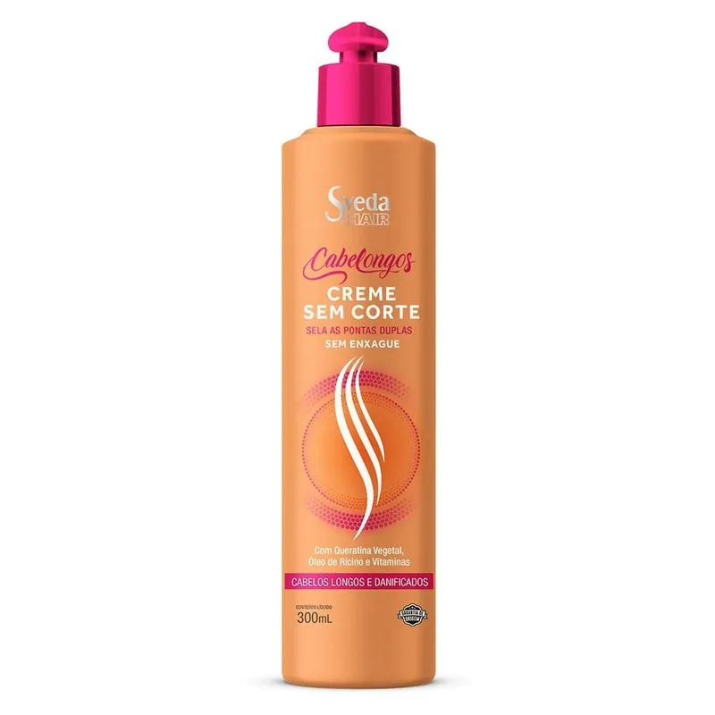 Creme Para Pentear Sveda Hair Cabelongos Sem Corte 300ml