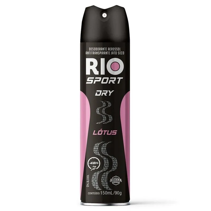 Desodorante Rio Sport Aerossol Dry Lótus 150ml Desodorante Rio Sport Aerosol Anti Transpirante L?tus 150ml