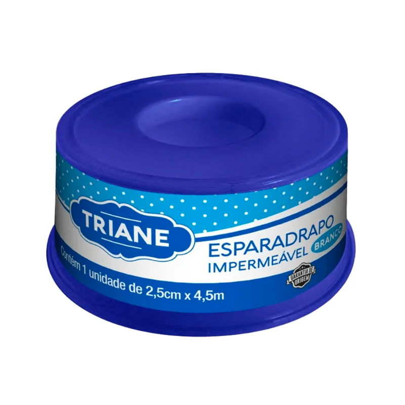 Esparadrapo Impermeável Triane Branco 2,5cm X 4,5m