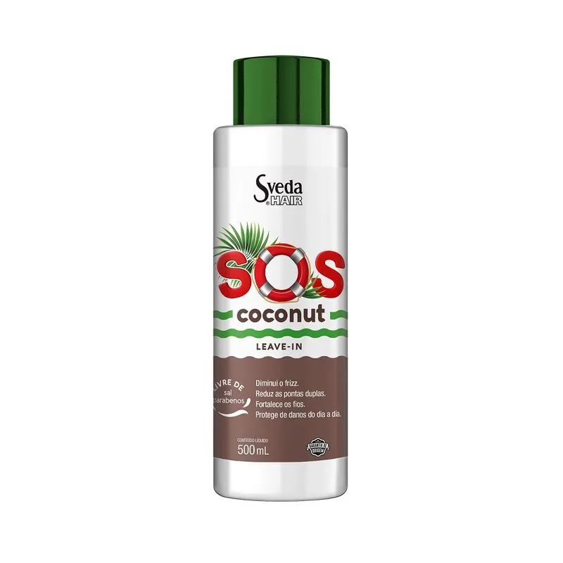 Leave In Sveda Hair Sos Coconut 500ml
