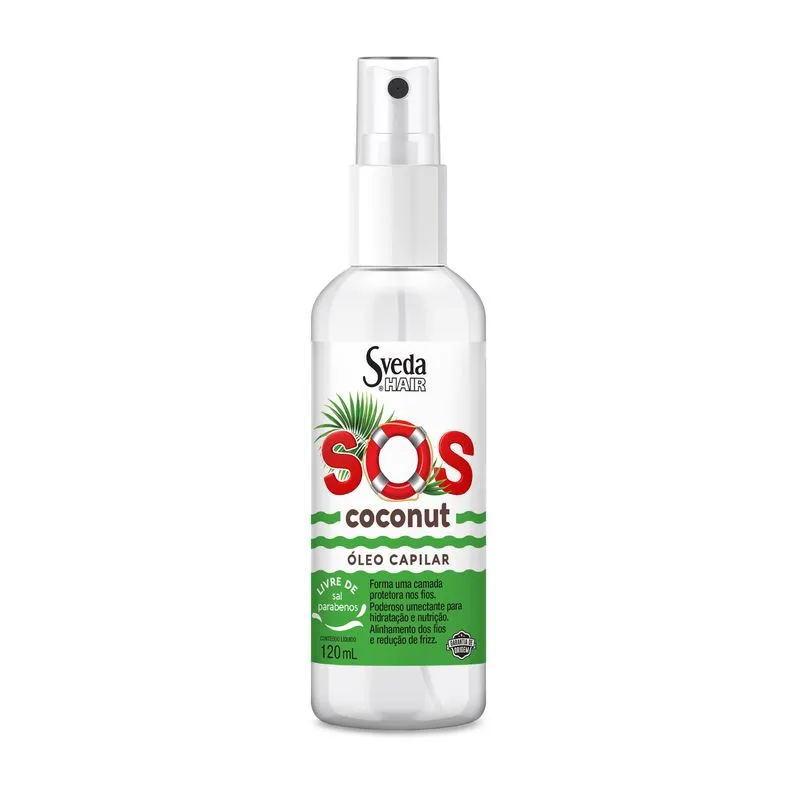 Óleo Capilar Sveda Hair Sos Coconut 120ml