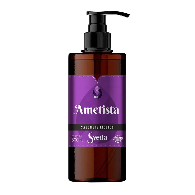 Sabonete Líquido Sveda Pedra Preciosa Ametista 500ml