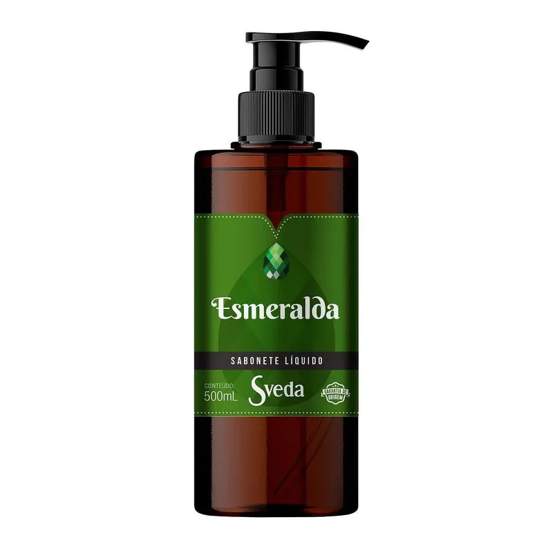Sabonete Líquido Sveda Pedra Preciosa Esmeralda 500ml