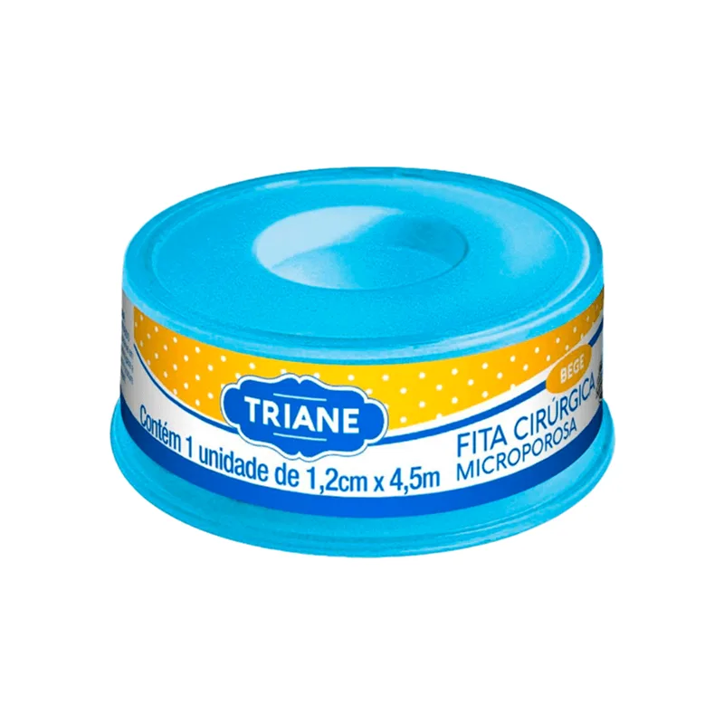 Fita Cirúrgica Microporosa Triane Bege 1,2cm x 4,5m 1 Unidade