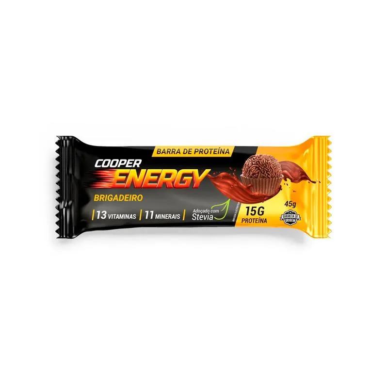 Barra de Proteína Cooper Energy Sabor Brigadeiro 15g