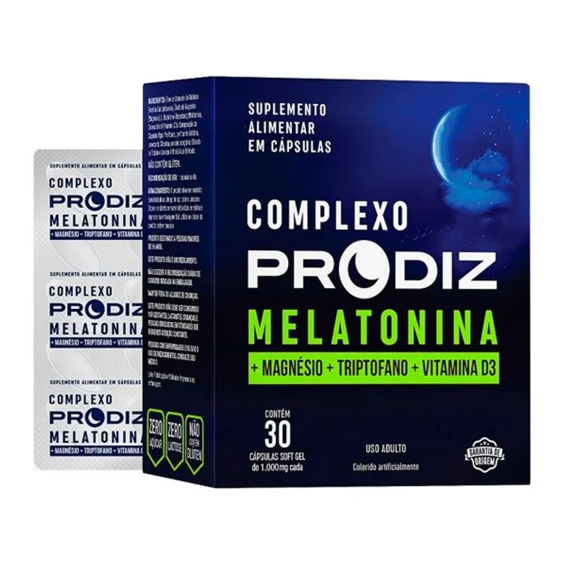 Complexo Melatonina Prodiz Com 30 Capsulas Softgel