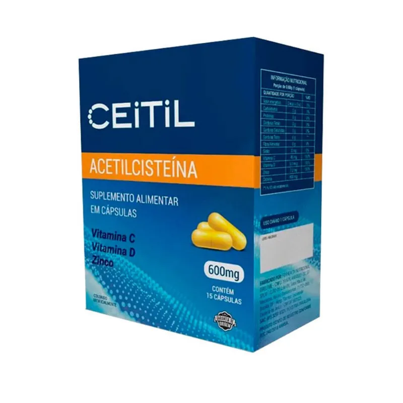 Suplemento Alimentar Ceitil 600mg 15 Cápsulas