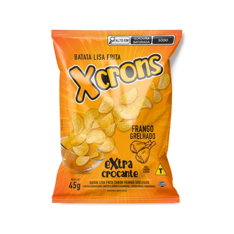 Batata Xcrons Extra Crocante Sabor Frango Grelhado 45g