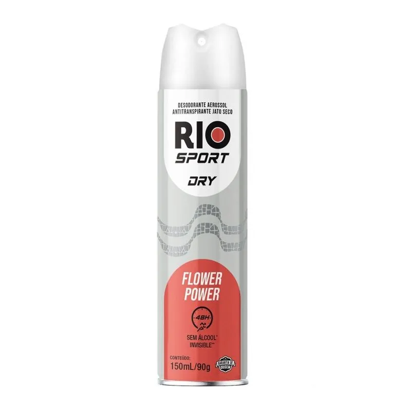 Antitranspirante Aerossol Flower Power 48 Horas Rio Sport 150ml