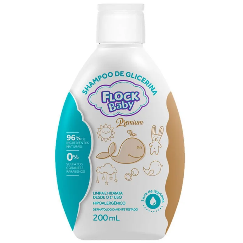 Shampoo de Glicerina Flock Baby Premium 200ml
