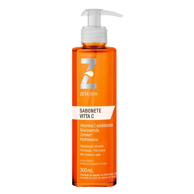 Sabonete Líquido Facial Zeta Skin Vitta C 300ml