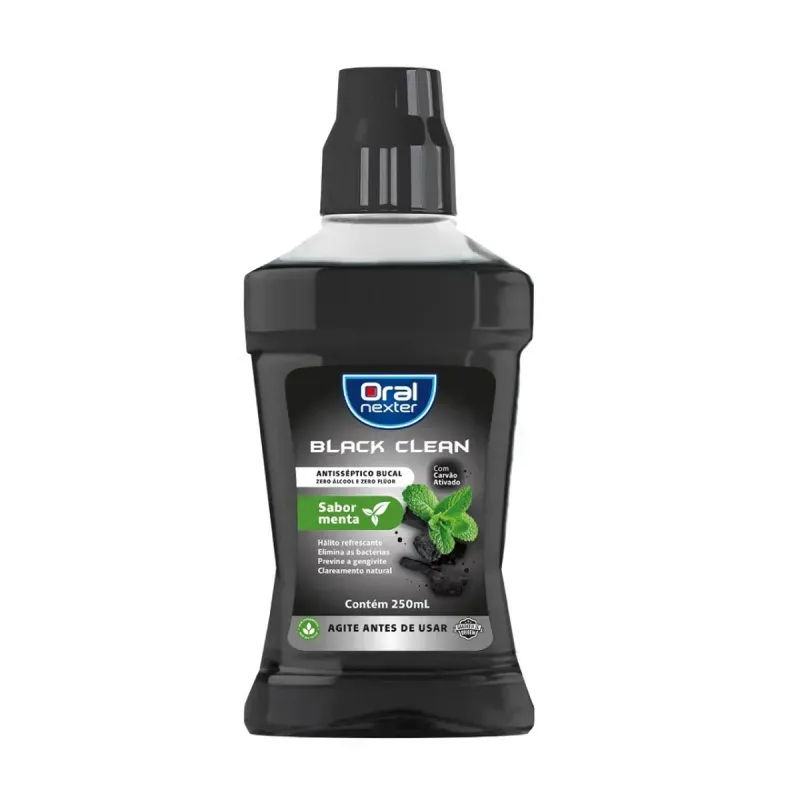 Enxaguante Bucal Oral Nexter Black Clean Sabor Menta 250Ml