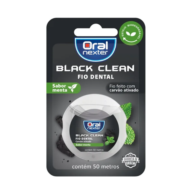 Fio Dental Oral Nexter Natural Black 50M Menta