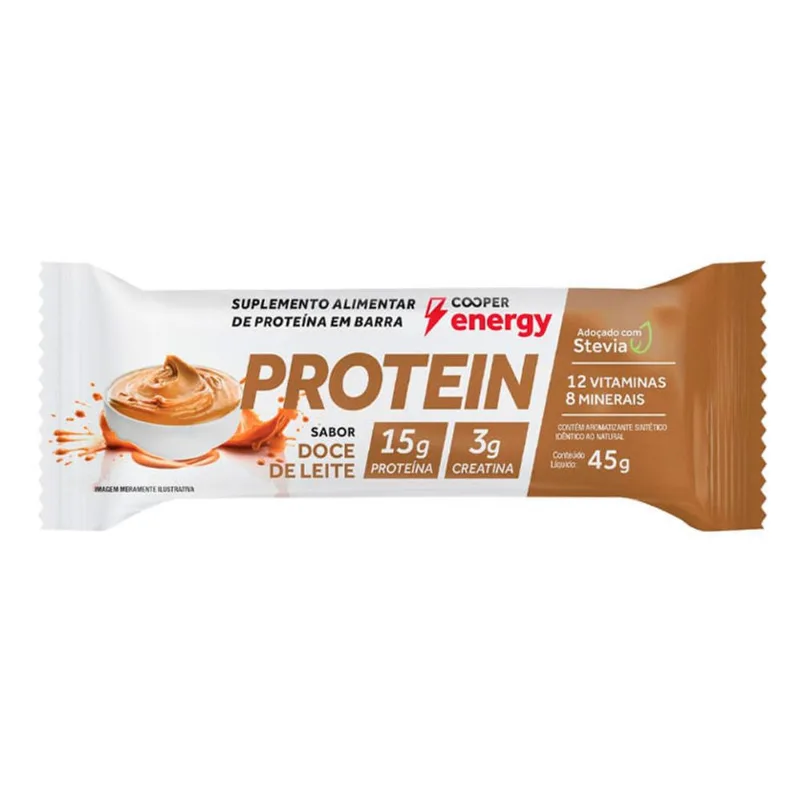 Barra de Proteína Cooper Energy Protein Sabor Doce de Leite 45g