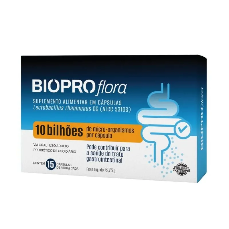 Biopro Flora 10 Bilhões Biopro Flora 15 Cápsulas