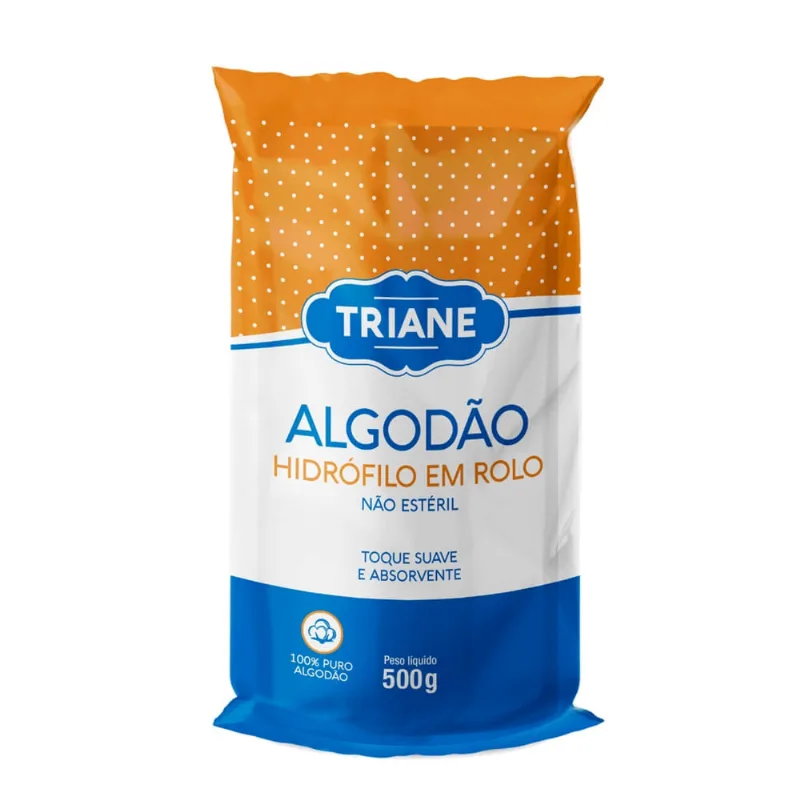 Algodão Triane Hidrófilo Em Rolo 500g