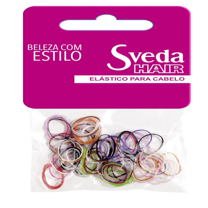 Elástico De Silicone Para Cabelo Sveda Colorido 75 Unidades