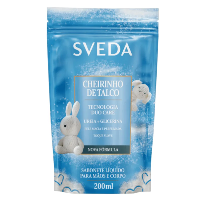 Refil Sabonete Líquido Sveda Cheirinho de Talco 200ml