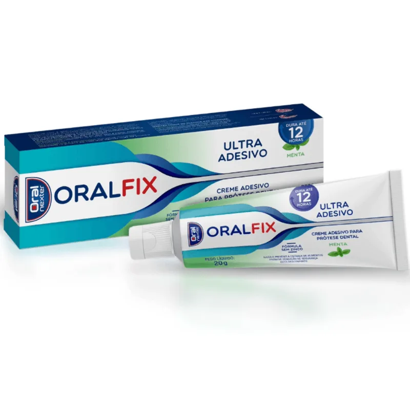 Creme Adesivo para Prótese Dental Oralfix Sabor Menta 20g