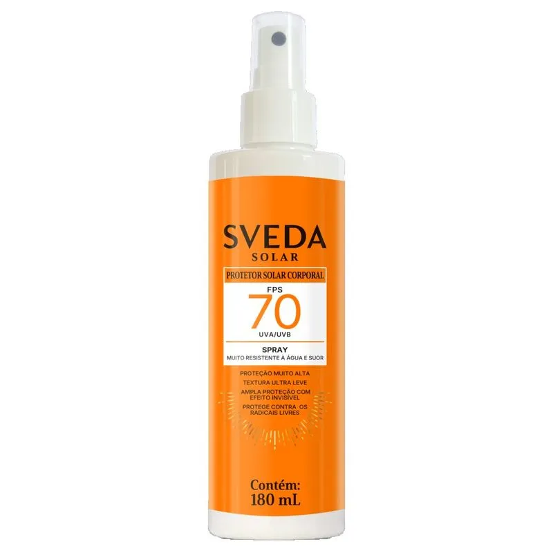 Protetor Solar Corporal Spray Sveda FPS70 180ml