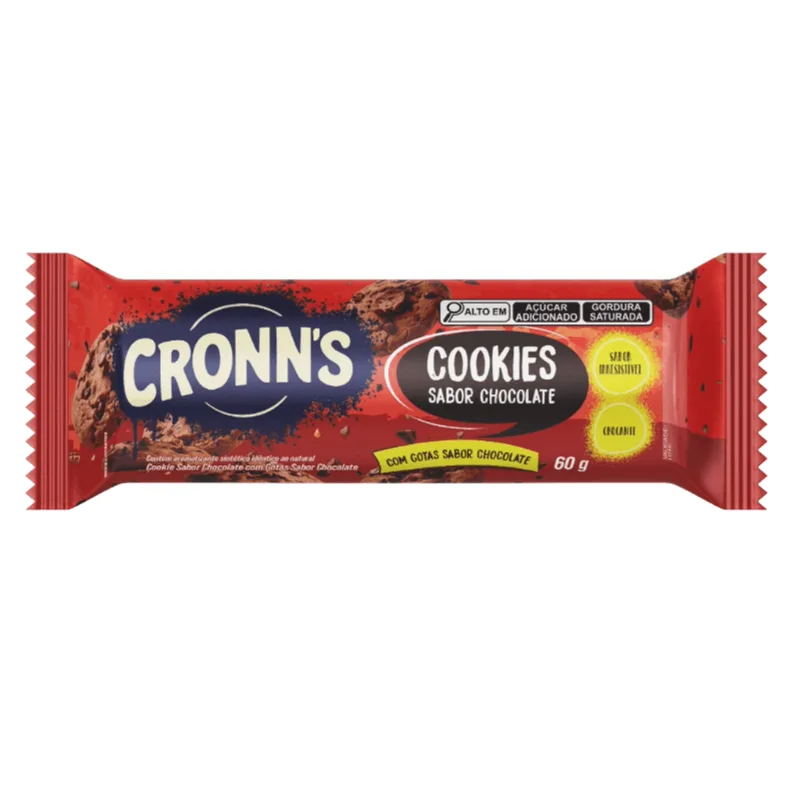 Biscoito Cookies Cronn's Sabor Chocolate 60g