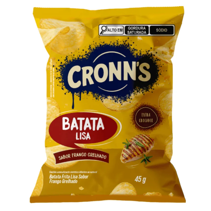 Salgadinho Cronn´s Batata Lisa Sabor Frango Grelhado 45g