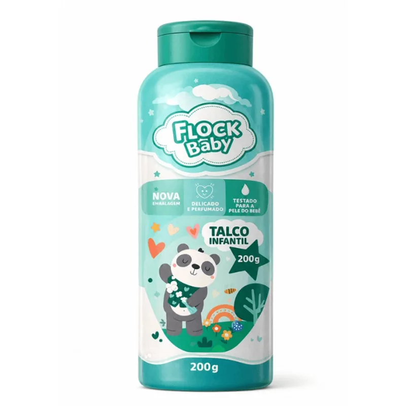 Talco Infantil Perfumado Flock Baby 200g