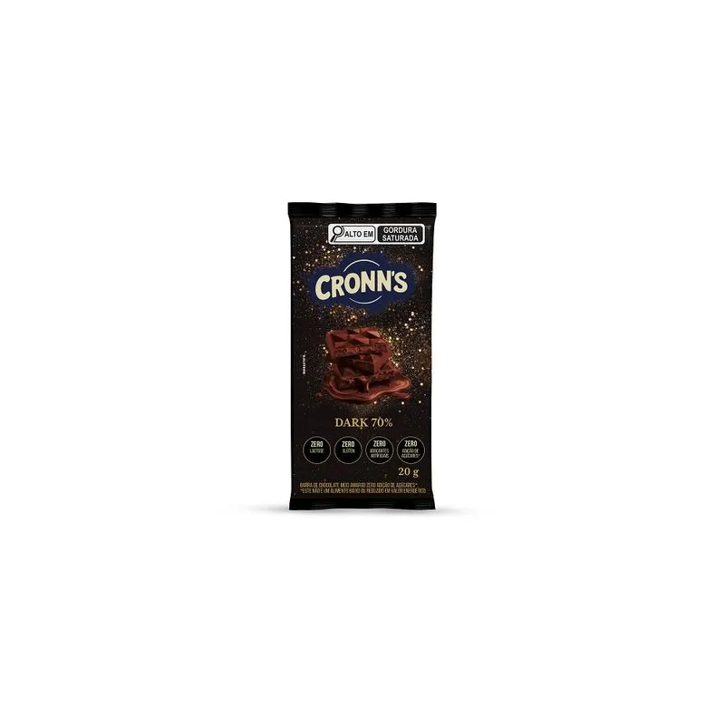 Chocolate Barra Cronns Chocolate Dark 70% 20g