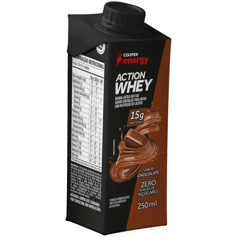 Bebida Whey Action Cooper Energy Chocolate 250ml