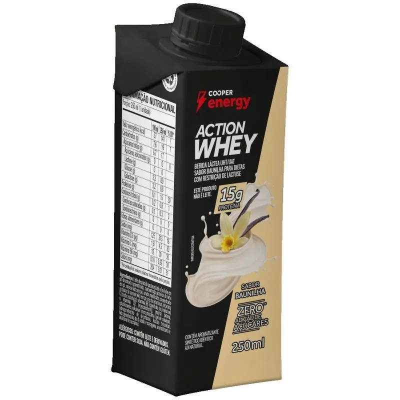 Bebida Whey Action Cooper Energy Baunilha 250ml