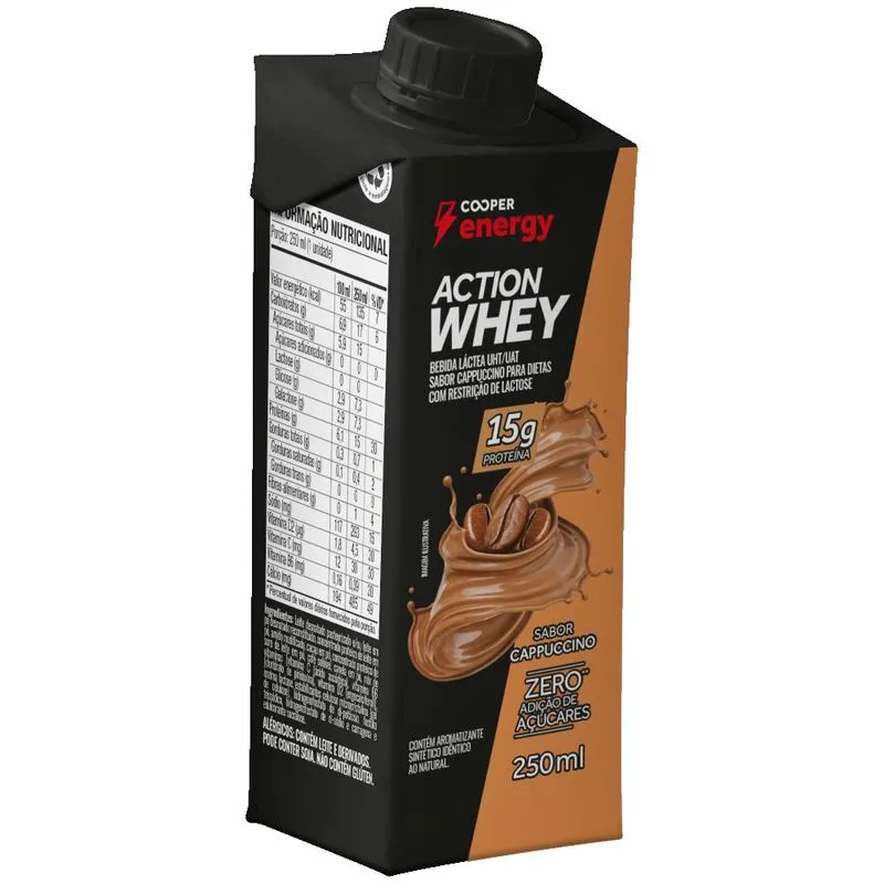 Bebida Whey Action Cooper Energy Cappuccino 250ml