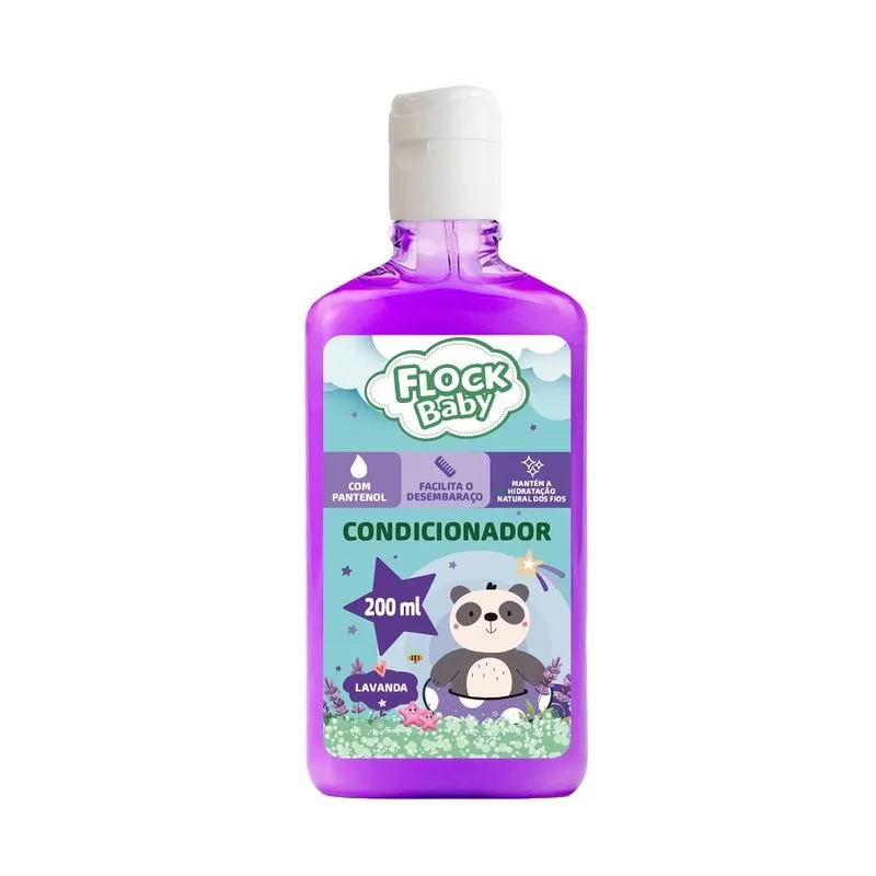 Condicionador Flock Baby Banho Glicerina Suave Lavanda 200ml