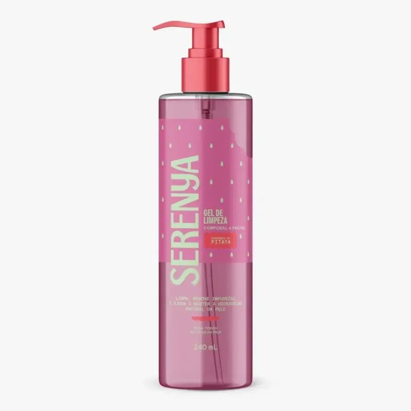 Gel de Limpeza Corporal e Facial Serenya Pitaya 240ml