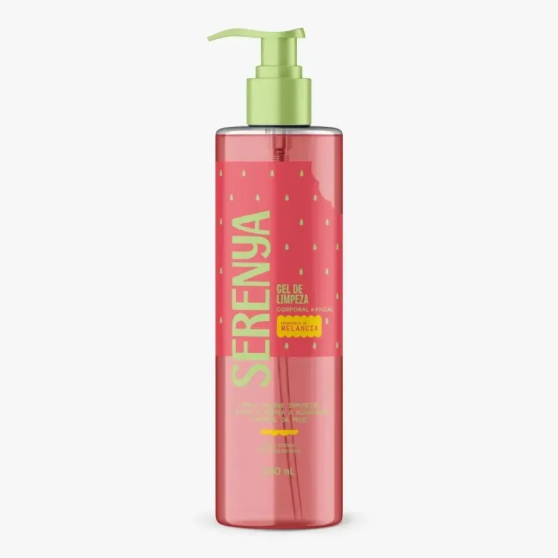 Gel de Limpeza Corporal e Facial Serenya Melancia 240ml