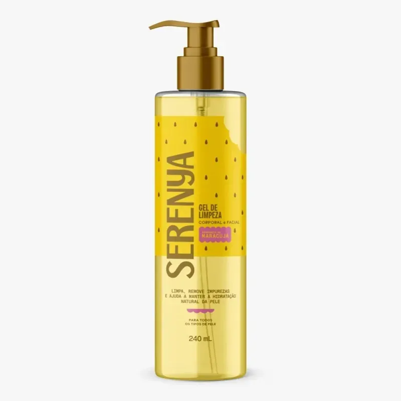 Gel de Limpeza Corporal e Facial Serenya Maracujá 240ml