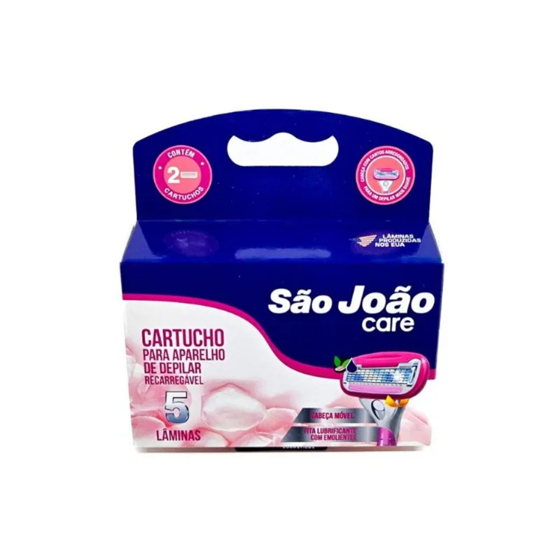 Carga Aparelho para Depilação 5 Lâminas 2 Unidades São João CARGA SAO JOAO CARE PERFORM5 WOMAN 2UN