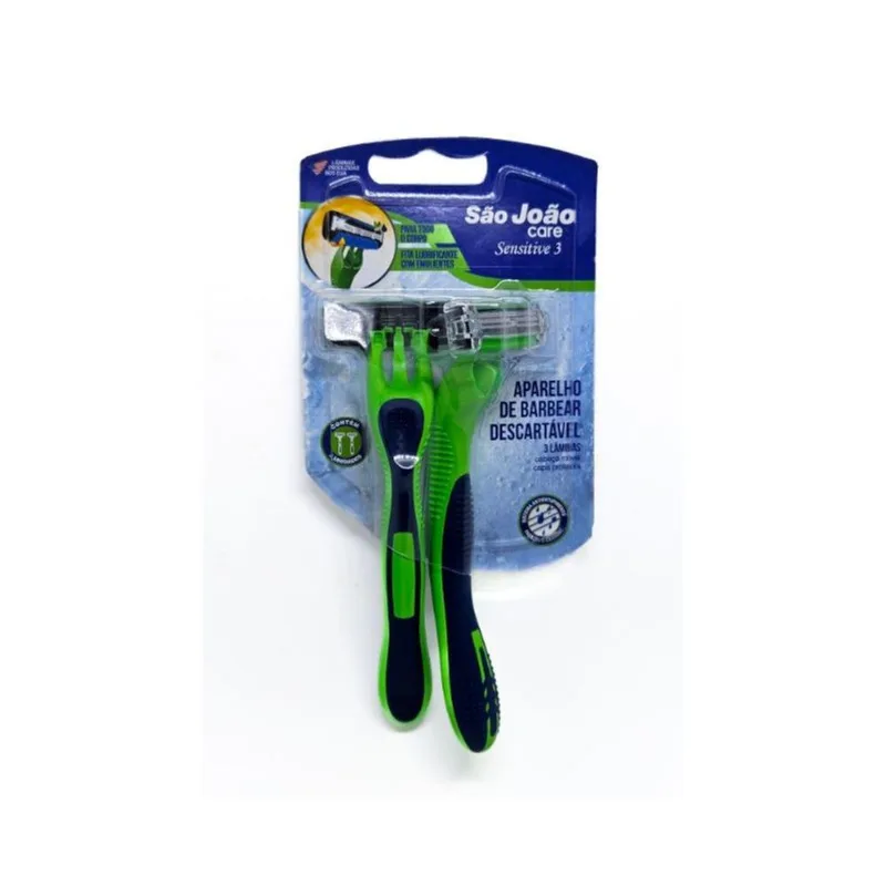 Aparelho de Barbear Sensitive3 Men 2un São João Care APAR BARB SAO JOAO CARE SENSITIVE3 MEN 2