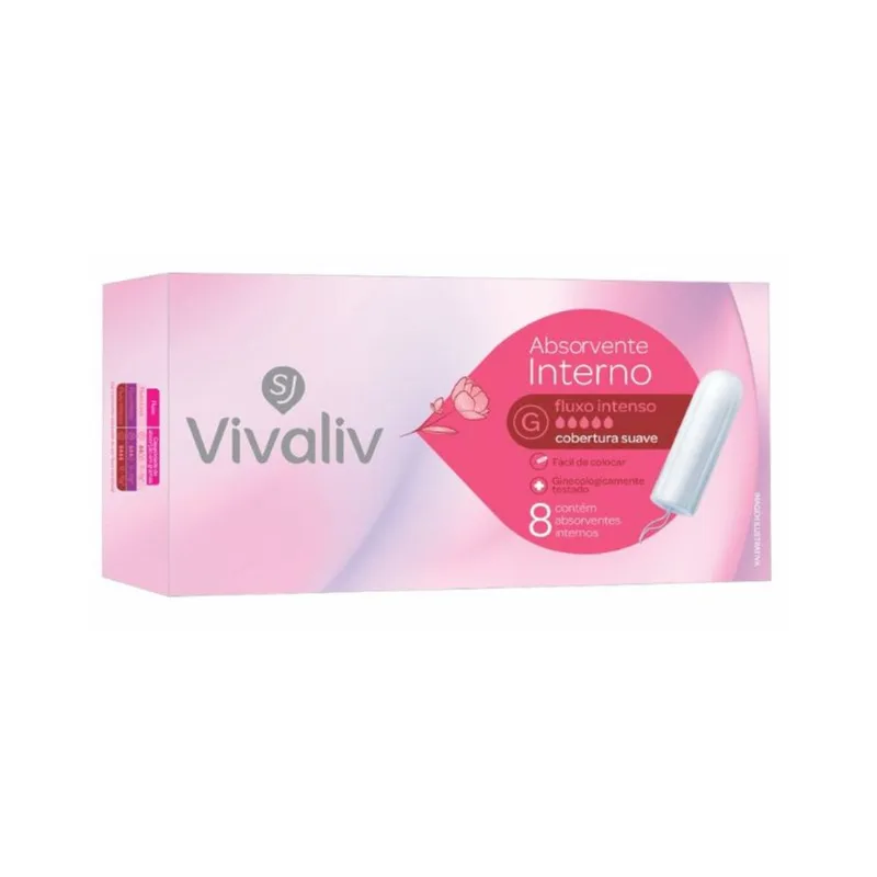 Absorvente Interno Vivaliv Super 8 Unidades ABS VIVALIV INTERNO SUPER 8UN
