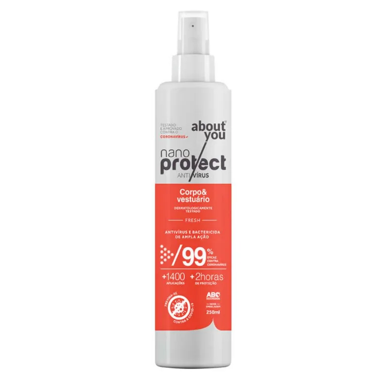 Solução Antivíral Nano Protect Phs Para Corpo E Vestuário Fresh 250ml