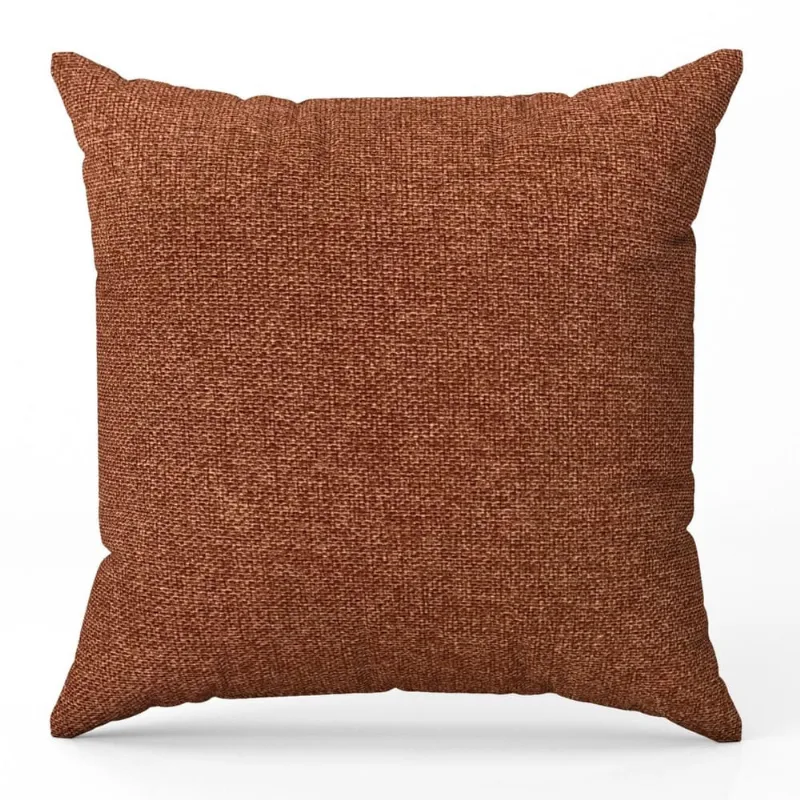 Capa De Almofada 50x50 Decorativa Marrom Terra Jacquard Luxo