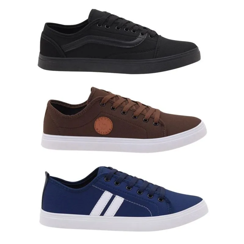 Kit 3 Tenis Polo Malbeck Casual Masculino Klool BB, Lion e Stripe