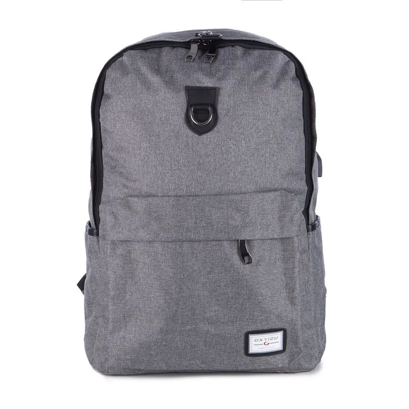 Mochila para Notebook Executiva Ht-8002 Tecido Impermeavel Entrada Usb Poliester - Cinza