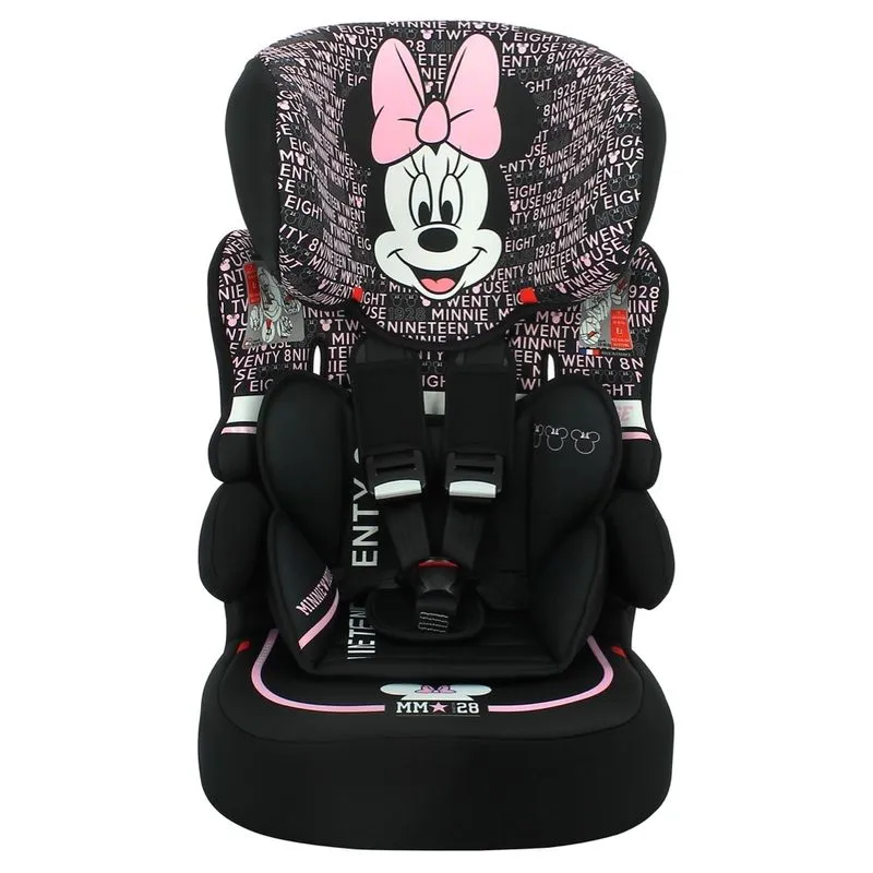 Cadeira Para Auto Disney Kalle Minnie Mouse Typo 9 Até 36 Kg Preta