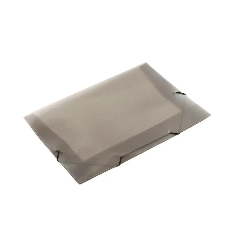Kit 10 Pastas Ofício Plástico Com Abas Transparente Fumê