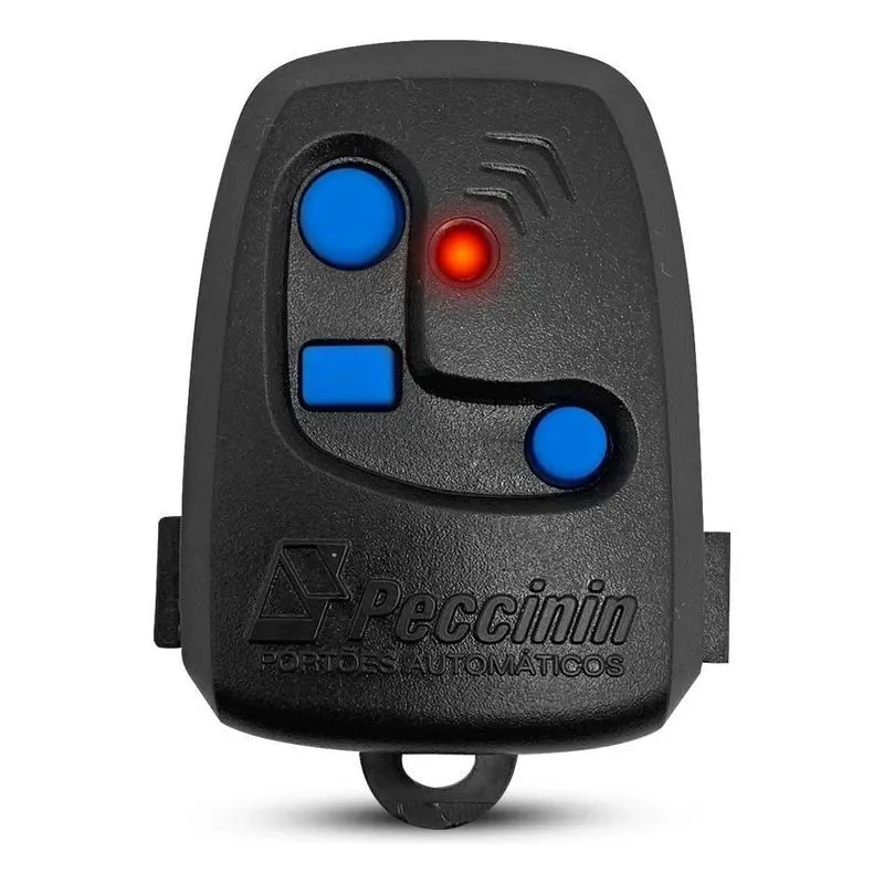 3x Controle De Portão Eletrônico Peccinin Nice Preto Com Pil