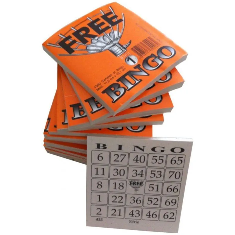 Kit 15 Bloco Cartelas Bingo Papel Jornal 100 Folhas 11x10